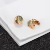 Eleganti gemelli rotondi - con cristalli blu