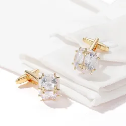 Boutons de manchette en cristal de luxe