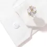 Boutons de manchette en cristal de luxe