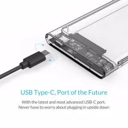 ORICO - 2.5 pouces - boîtier HDD transparent - avec câble - SATA vers USB3.0