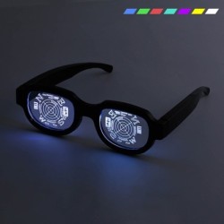 LED-lysande glasögon - punkstil - USB