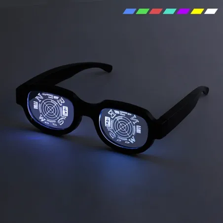LED valaisevat lasit - punk tyyli - USB