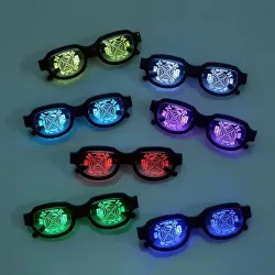 LED valaisevat lasit - punk tyyli - USB