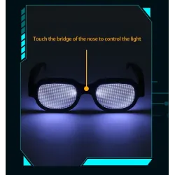 LED valaisevat lasit - punk tyyli - USB
