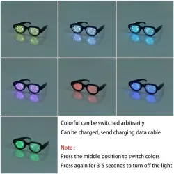 LED valaisevat lasit - punk tyyli - USB