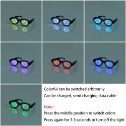 Óculos luminosos LED - estilo punk - USB