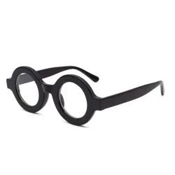 Óculos de sol redondos retrô - lentes transparentes