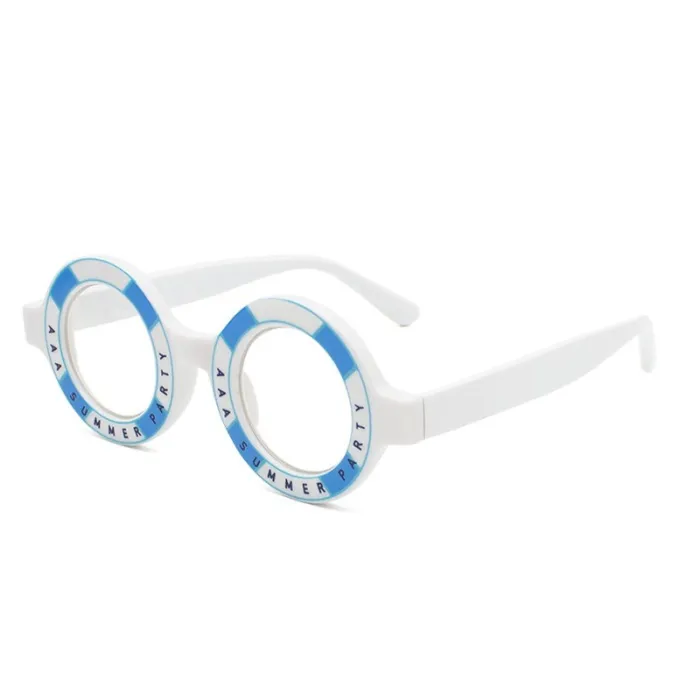 Lunettes de soleil rondes rétro - verres transparents