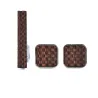 Wooden square cufflinks / tie clip - check designCufflinks