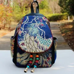 Canvas-Rucksack - buntes Ethno-Design