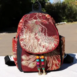 Canvas-Rucksack - buntes Ethno-Design