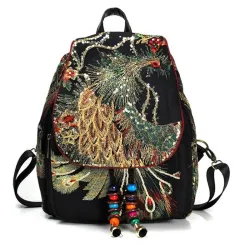 Canvas-Rucksack - buntes Ethno-Design