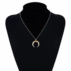 Ciondolo luna crescente - con collana