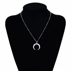 Ciondolo luna crescente - con collana