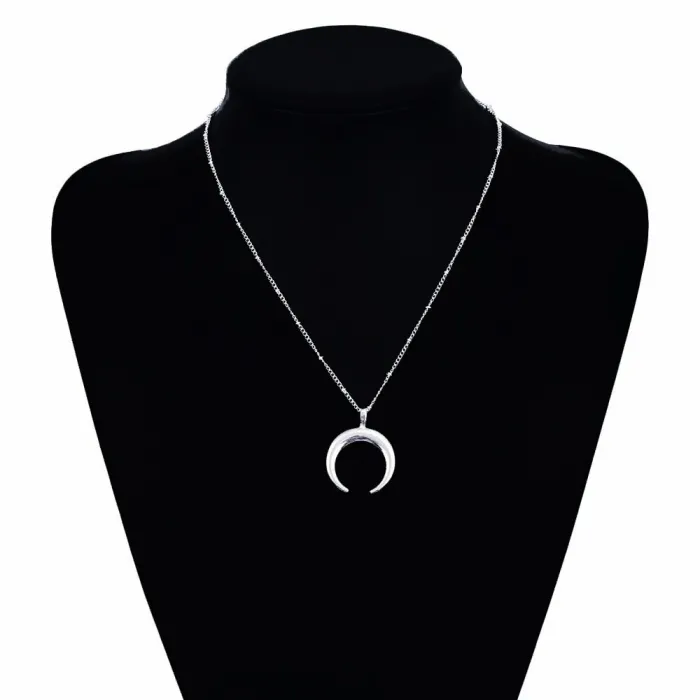 Ciondolo luna crescente - con collana