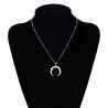 Ciondolo luna crescente - con collana
