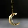 Crescent Moon riipus kaulakorulla - murskattuja kristalleja