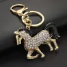 Cheval doré cristal - porte-clés