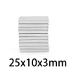 N35N35 - imán de neodimio - bloque rectangular resistente - 25 mm * 10 mm * 3 mm