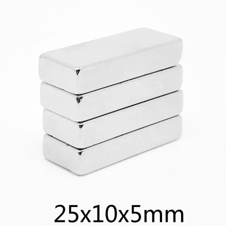 N35 - ímã de neodímio - bloco retangular forte - 25mm * 10mm * 5mm