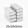 N35 - magnete al neodimio - forte blocco rettangolare - 25 mm * 10 mm * 5 mm