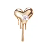 Broche en forme de coeur avec zircon