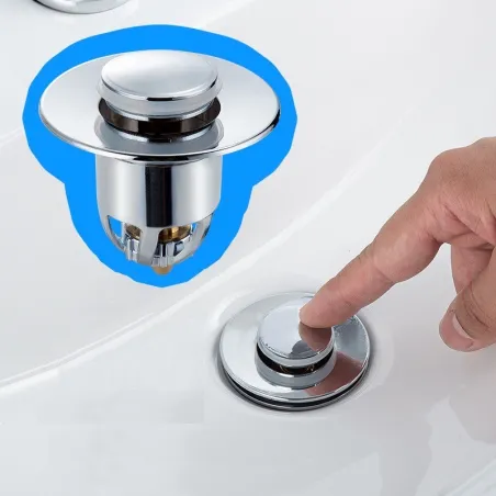 Bouchon d'évier de cuisine / salle de bain - bouton pop-up