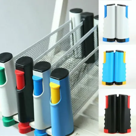 Tischtennisnetz - mit Halterung - einziehbar - tragbar