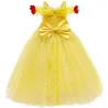 Elegant off shoulder kjole - gult jentekostyme