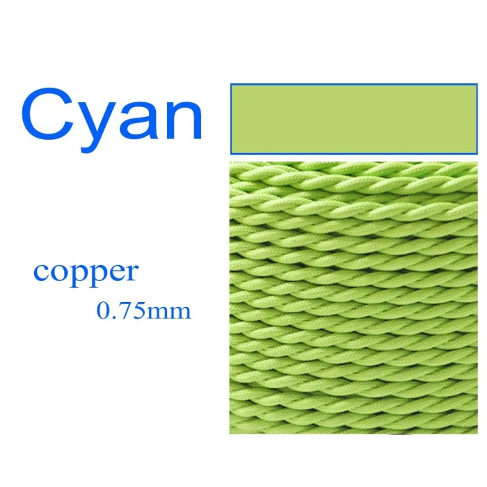 Luces & IluminaciónTela tejida torcida vintage - cable eléctrico trenzado - cable de lámpara colgante - 2 núcleos