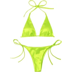 Baño y ropaConjunto de bikini sexy - efecto de color metalizado