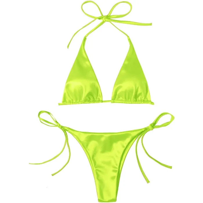 Baño y ropaConjunto de bikini sexy - efecto de color metalizado