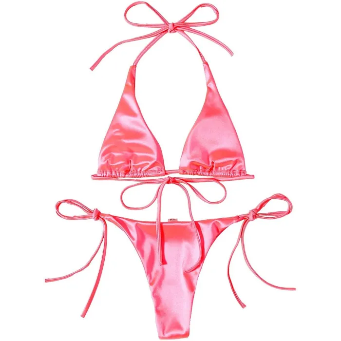 Baño y ropaConjunto de bikini sexy - efecto de color metalizado