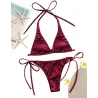 Baño y ropaConjunto de bikini sexy - efecto de color metalizado