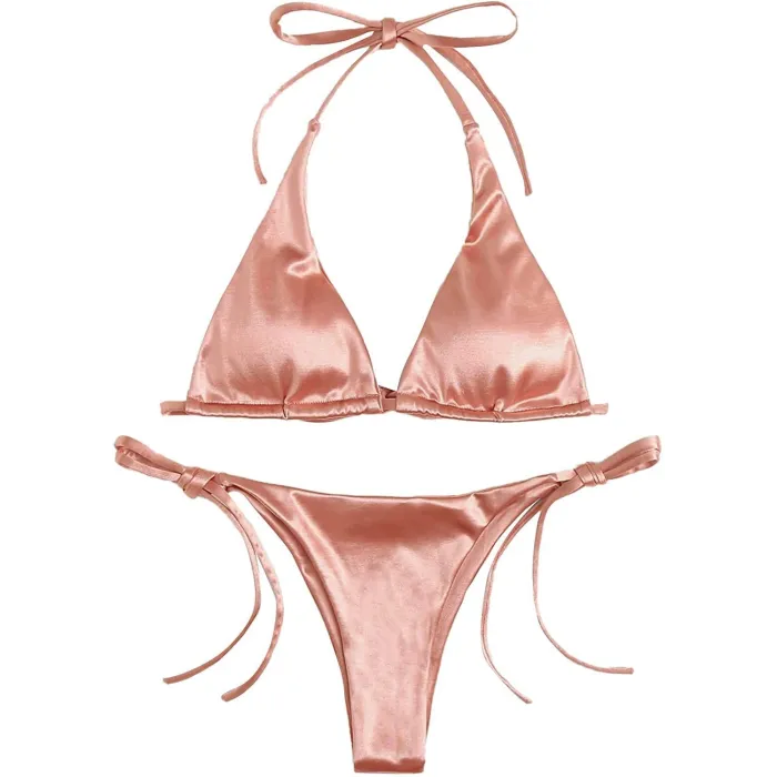 Baño y ropaConjunto de bikini sexy - efecto de color metalizado