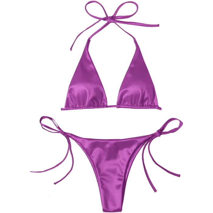 Seksowny komplet bikini - efekt metalicznego koloruStroje Kąpielowe