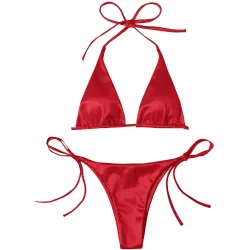 Baño y ropaConjunto de bikini sexy - efecto de color metalizado