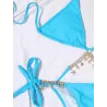 Seksowny komplet bikini - z kryształowymi / metalowymi ozdobamiStroje Kąpielowe