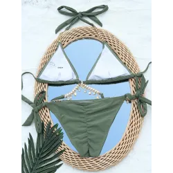 Baño y ropaConjunto de bikini sexy - con adornos de cristal / metal