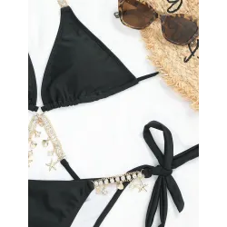 Baño y ropaConjunto de bikini sexy - con adornos de cristal / metal