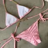 Baño y ropaConjunto de bikini sexy - con adornos de cristal / metal