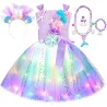 Robe princesse / sirène - avec LED - déguisement fille