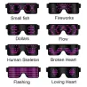 Lunettes LED - Alimentation par batterie / USB