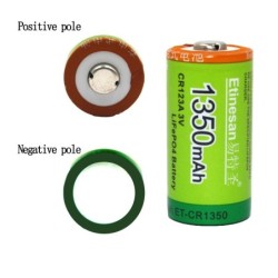 LiFePo4 - CR123A battery - rechargeable - 1350mAh - 3VBattery