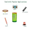 LiFePo4 - CR123A batteri - oppladbart - 1350mAh - 3V