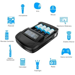 16340 CR123A battery - rechargeable - 3.7V - 800mAh - with chargerBattery