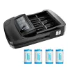 16340 CR123A battery - rechargeable - 3.7V - 800mAh - with chargerBattery
