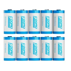 16340 CR123A akku - ladattava - 3,7V - 800mAh - laturilla