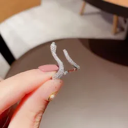 Krystal slangeformet ring