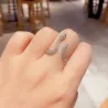 Krystal slangeformet ring